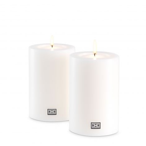 Artificial Candle ø 10 x H. 15 cm  Set Of 2