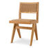 Outdoor Dining Chair Niclas natural teak natural weave