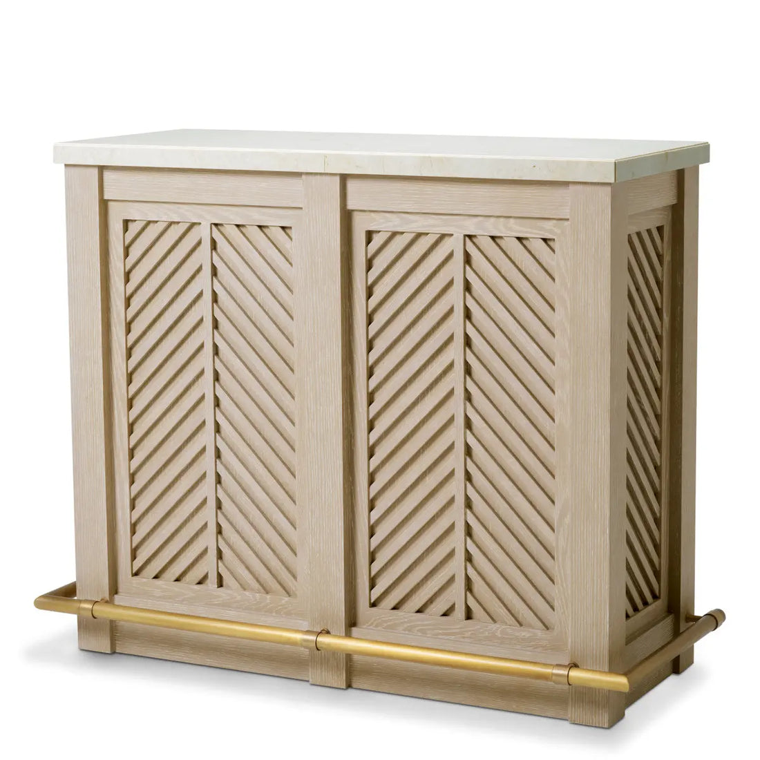 Bar Elvador washed oak veneer beige marble