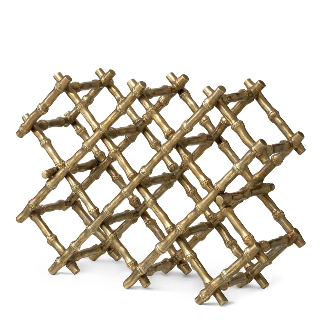 Wine Rack Sassari vintage brass finish