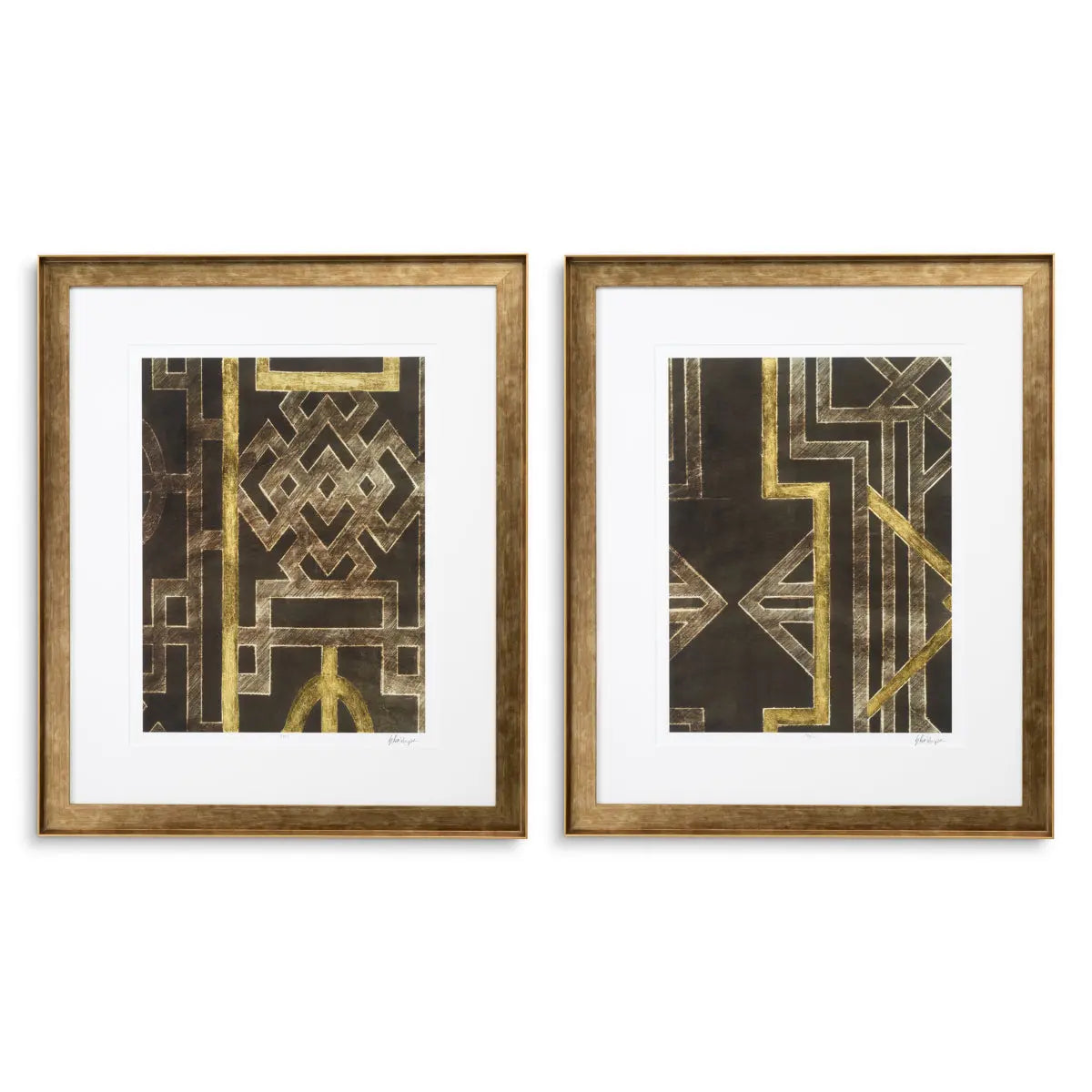 Print Trellis Pattern by Ethan Harper I set of 2 Eichholtz