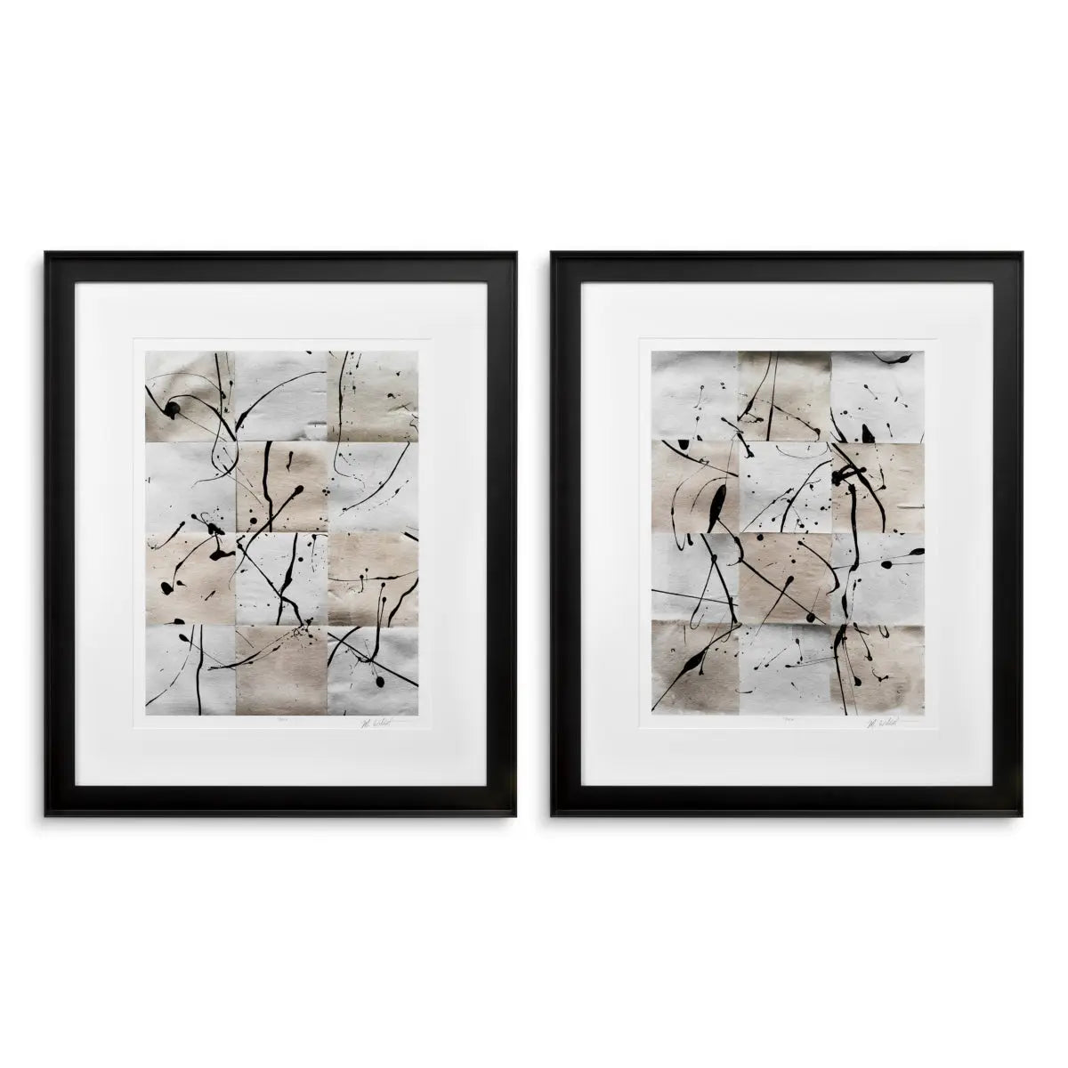 Print Ink Casting by Michael Willett set of 2 Eichholtz