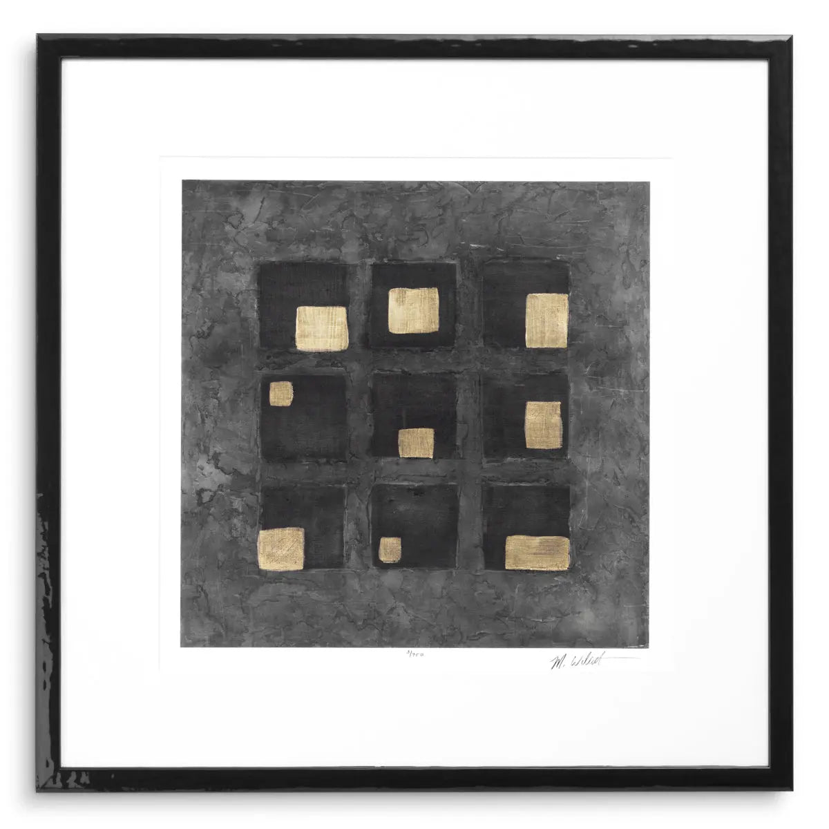 Print Black Squares by Michael Willett set of 2 Eichholtz