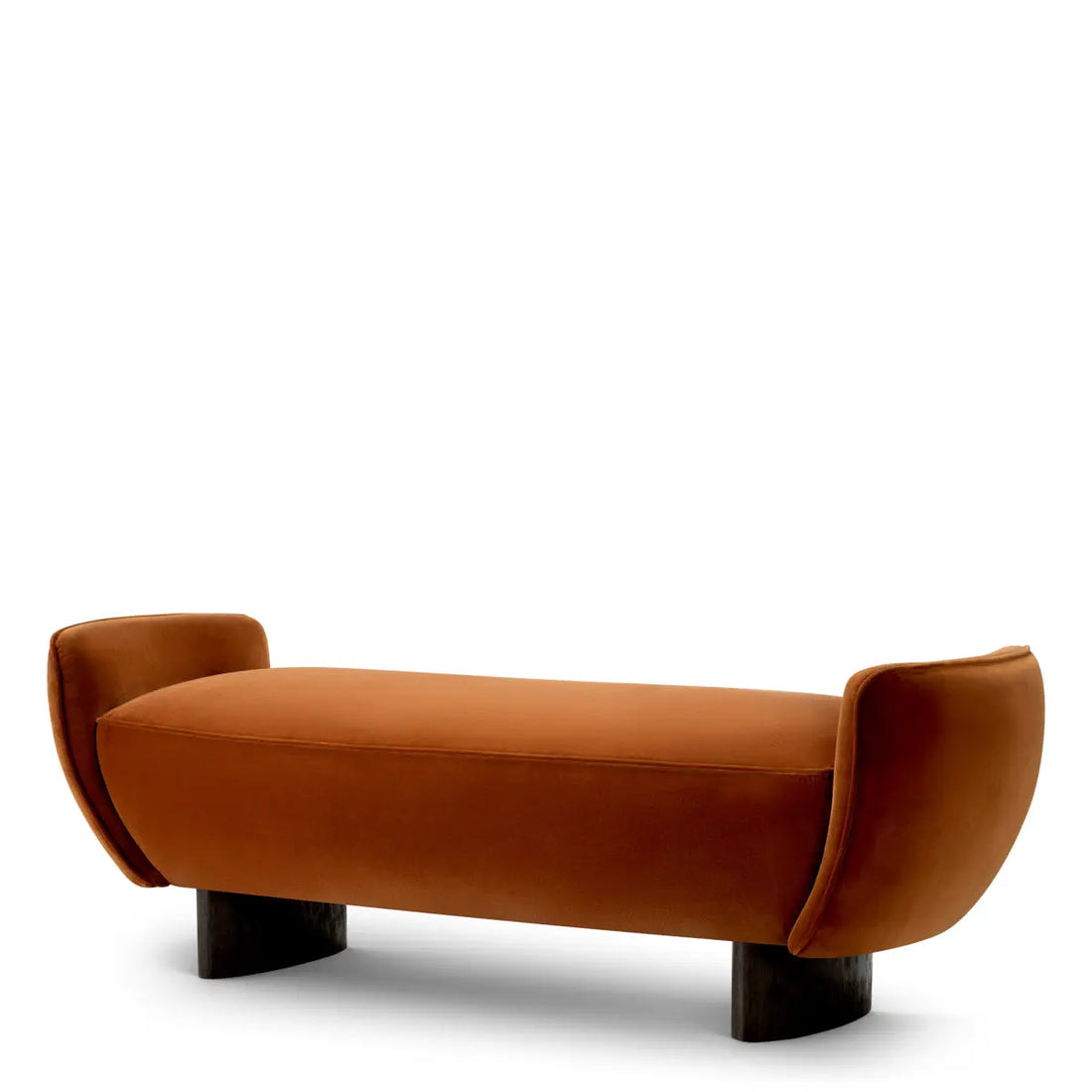 Bench Stirling sonoma burnt orange velvet