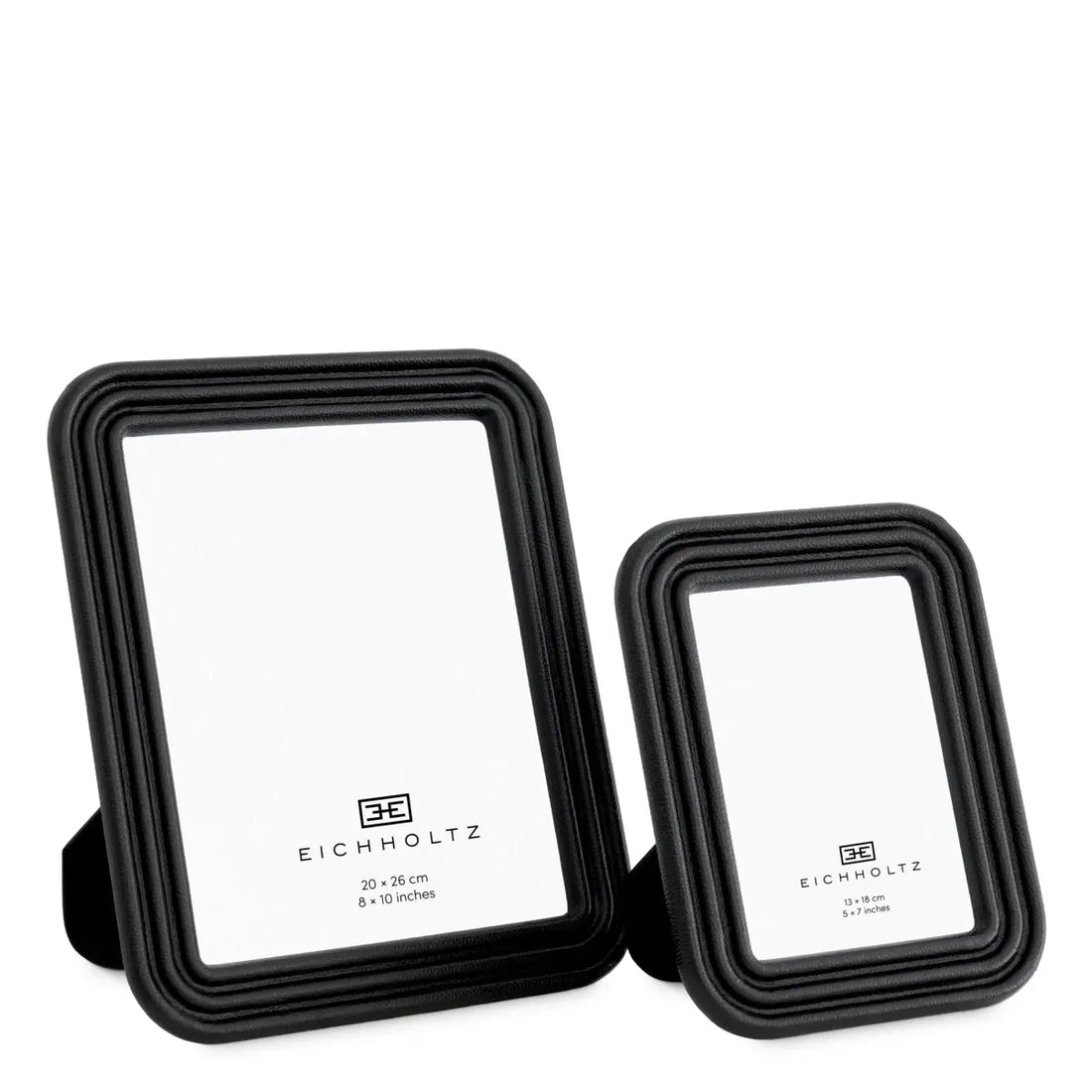 Picture Frame Elvane black leather set of 2