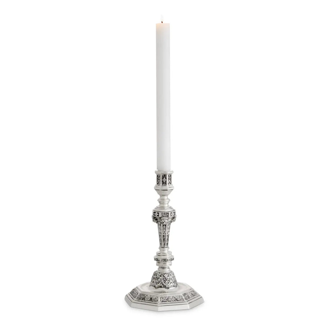 Candle Holder Delavigne antique silver finish