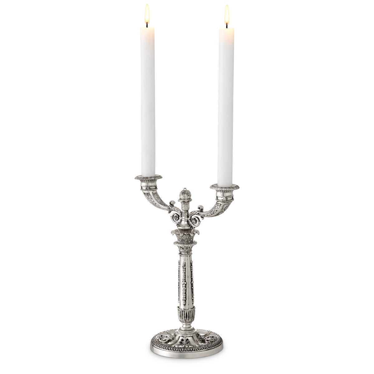 Candle Holder Whitney antique silver finish