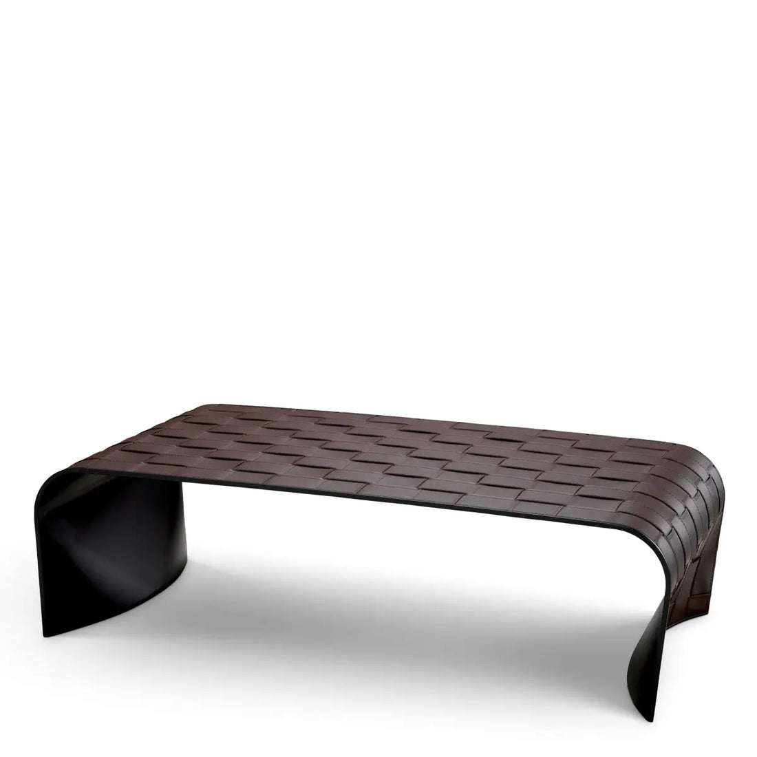 Coffee Table Marcello dark brown faux leather