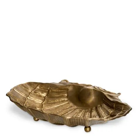 Bowl Seashell vintage brass finish