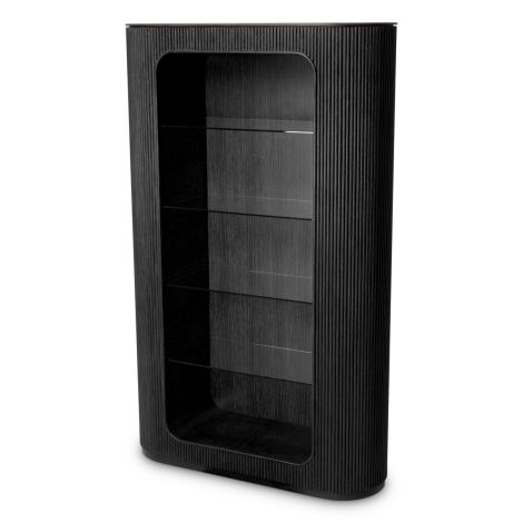 Cabinet Bogota charcoal grey oak veneer