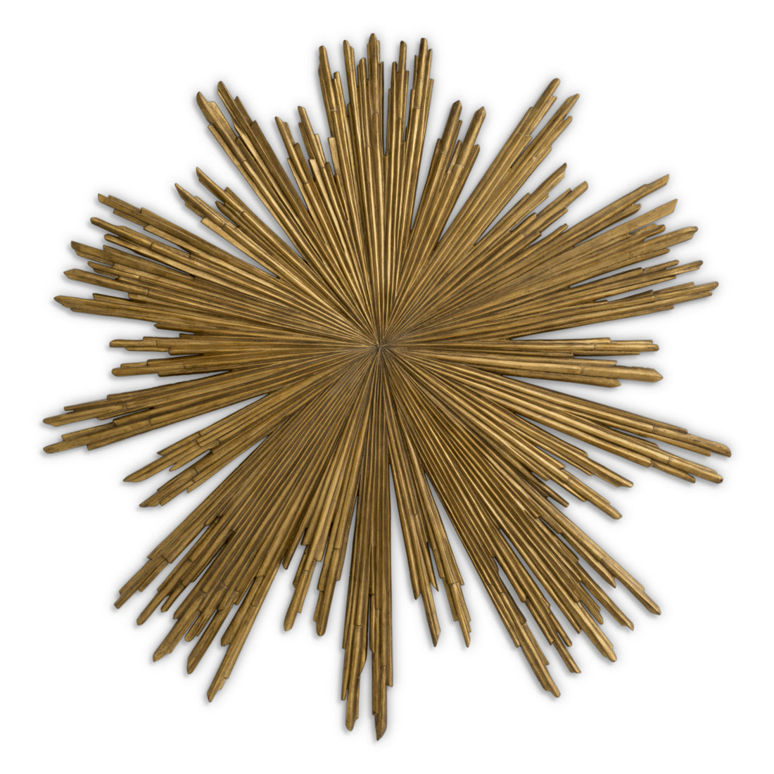 Wall Object Sunburst antique gold finish