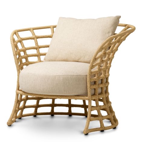 Outdoor Chair Paxton faux rattan carron sand