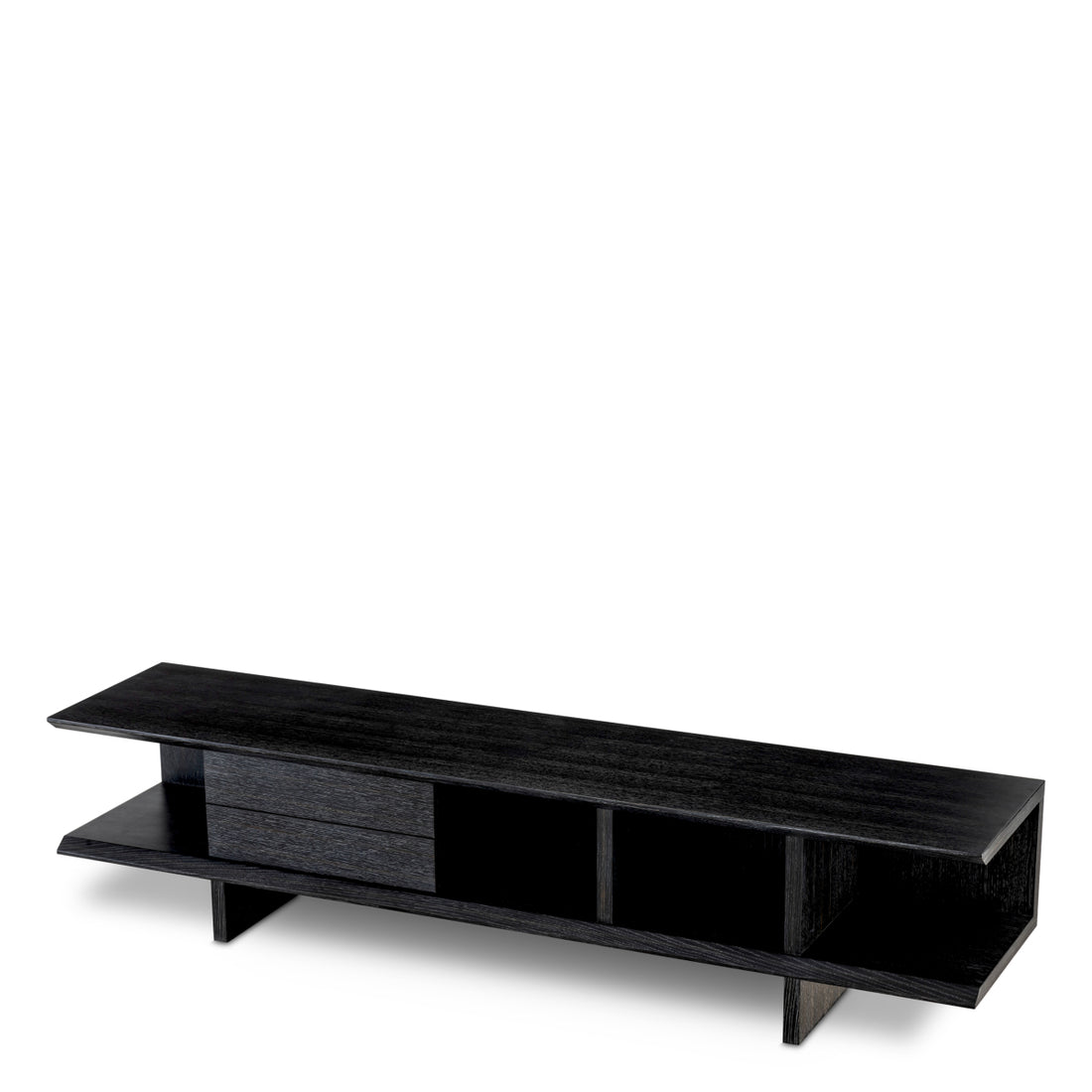 TV Cabinet Guerroro charcoal grey oak veneer