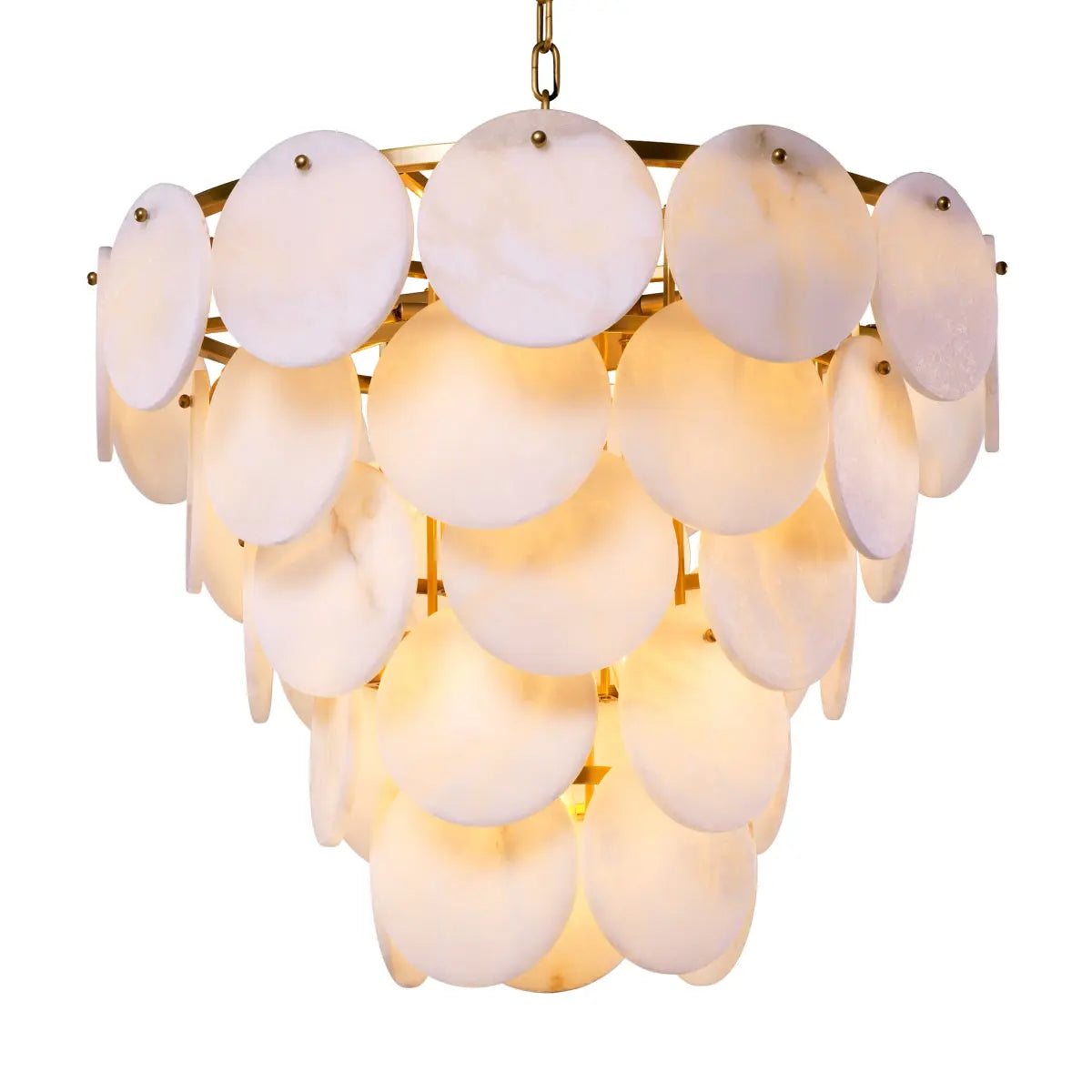 Chandelier Clementina antique brass finish