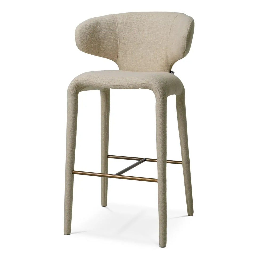 Bar Stool Josephine renato ecru bronze finish