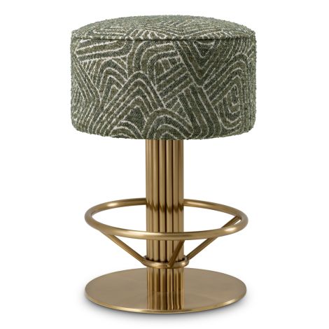 Counter Stool Carleton camari green brushed brass finish