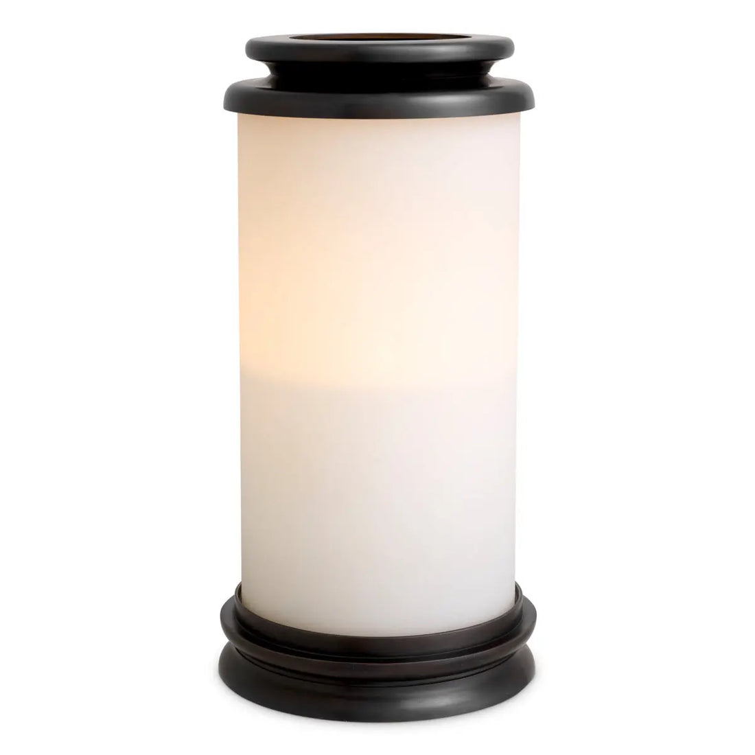 Hurricane Carrington L bronze finish white glass
