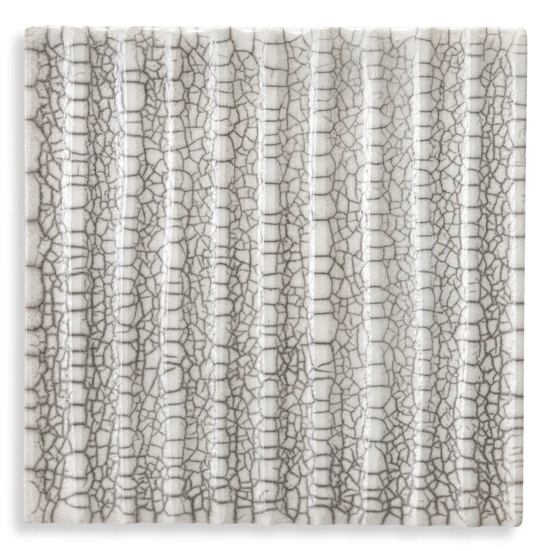 Wall Decoration Division straight raku ceramic crackled white