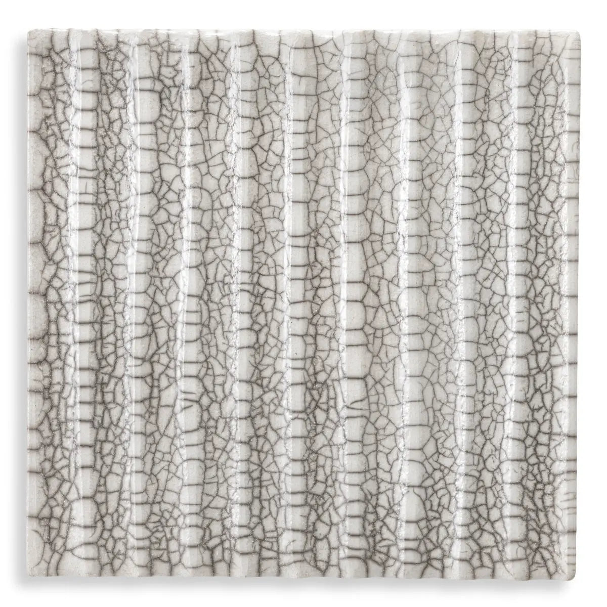 Wall Decoration Division straight raku ceramic crackled white