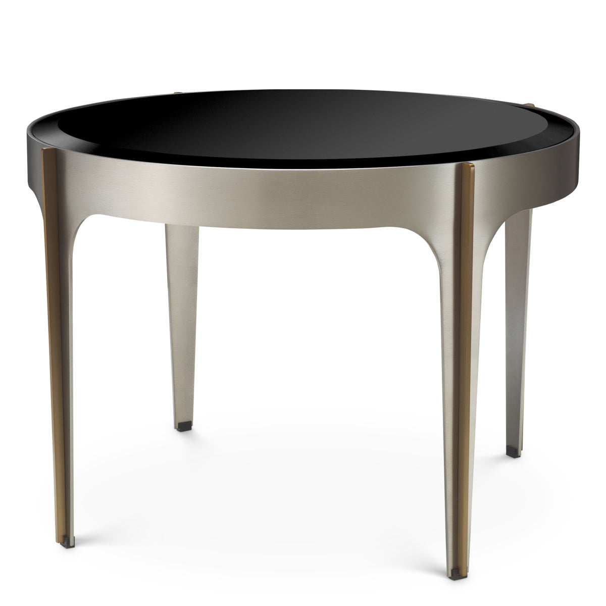 Side Table Artemisa brushed steel finish
