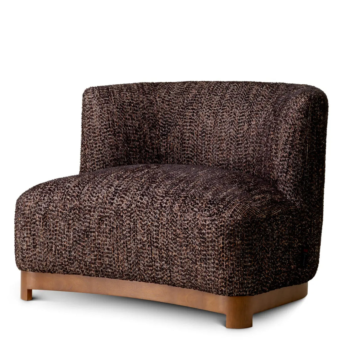 Chair Stelvio walnut finish norman bouclรฉ black