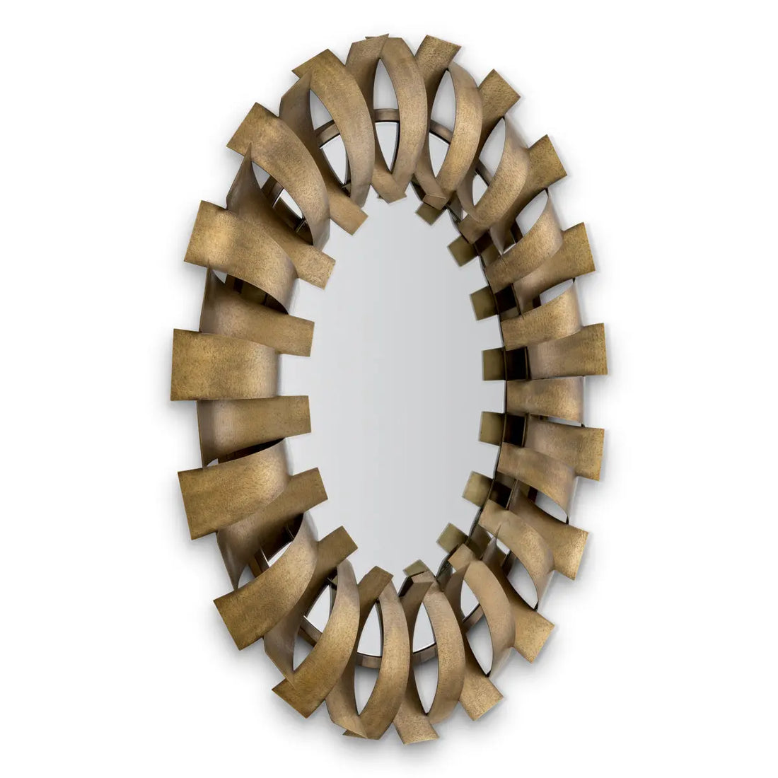Mirror Aldrin vintage brass finish