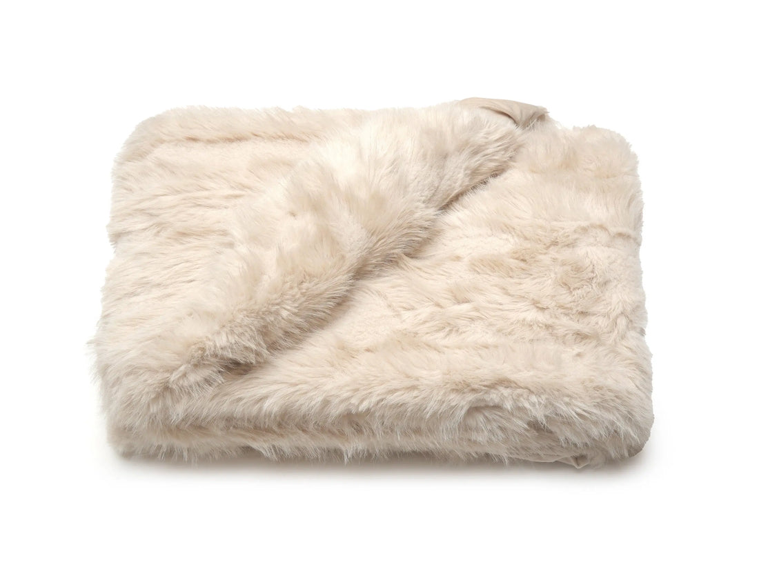 Plaid Maxi Angora Beige 150x200 Vent Du Sud