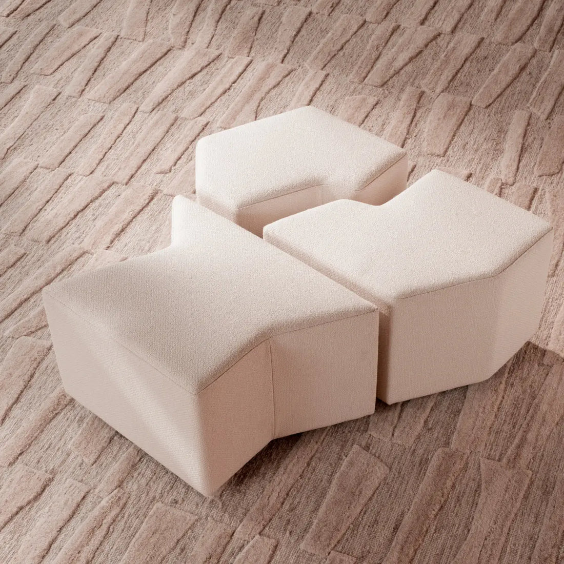 Stool Filbert rêve cream set of 3