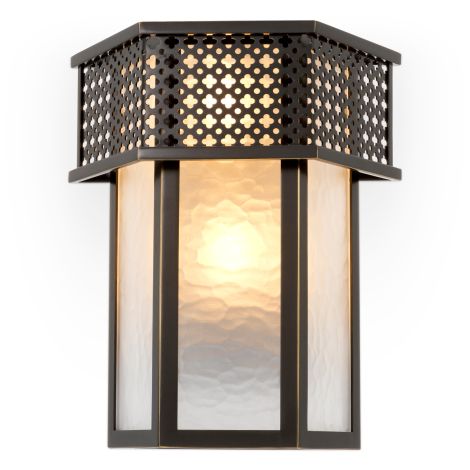 CDJ Wall Lamp Minerva bronze highlight finish frosted glass