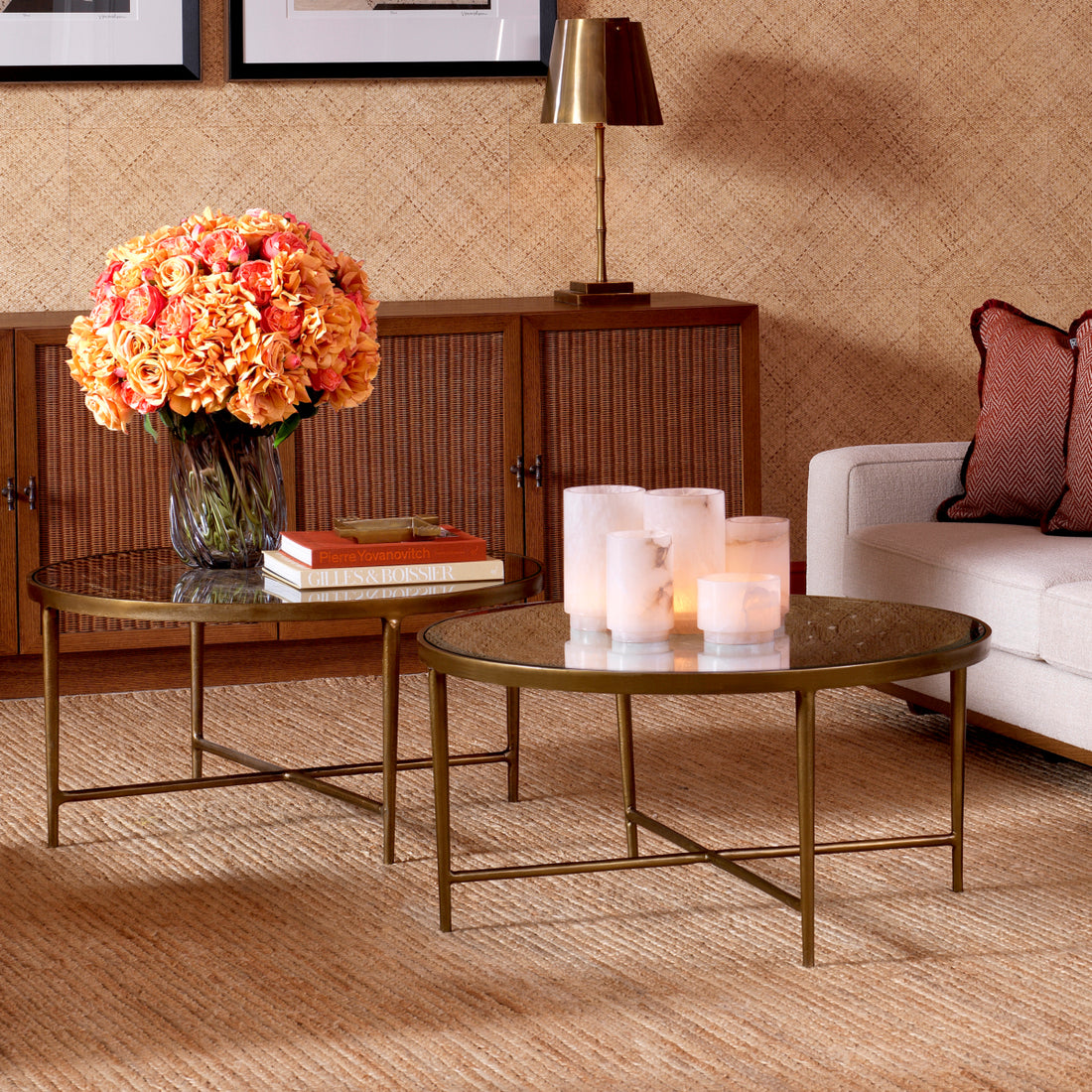 Table Lamp Seraphina vintage brass finish