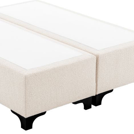Bed Set Mavone bouclé cream 160 x 200 cm