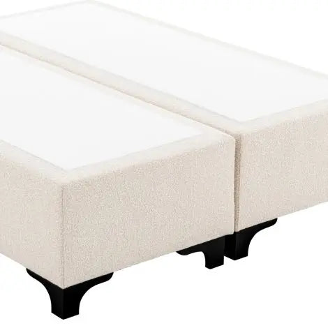 Bed Set Mavone bouclé cream 160 x 200 cm