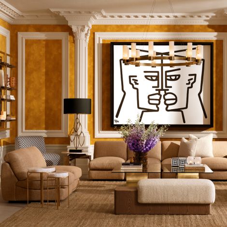 Bench Colburn brown veneer kempton beige