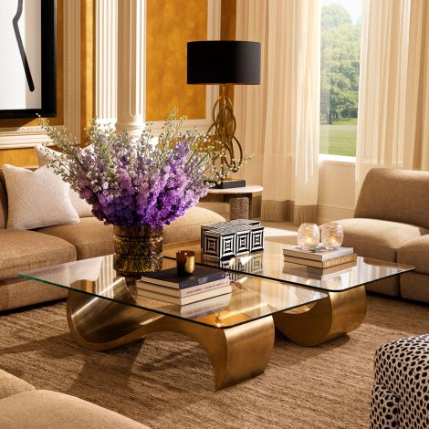 Coffee Table Chambertin vintage brass finish