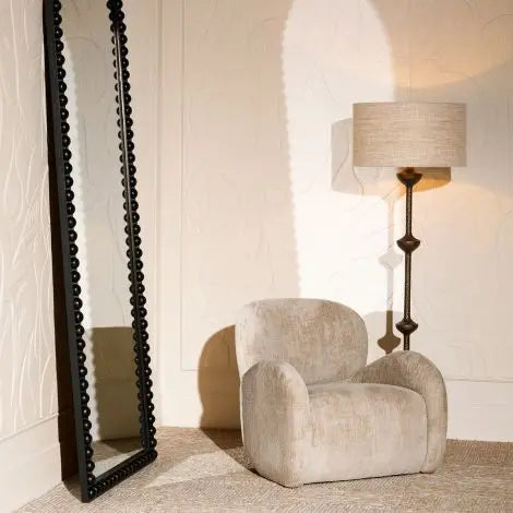 Floor Lamp Lucente vintage brass finish incl shade