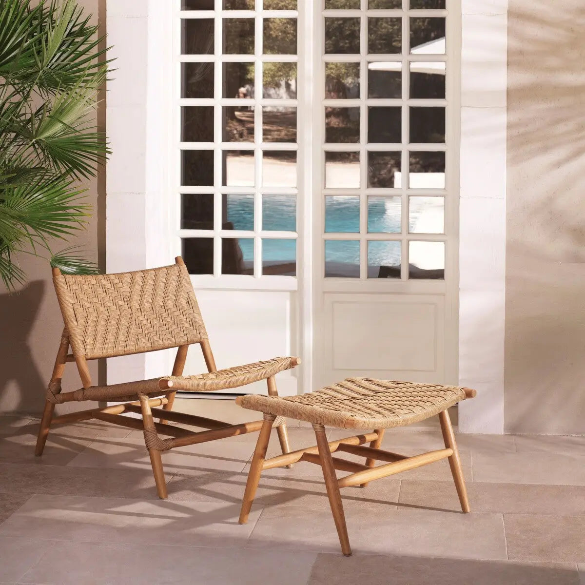 Outdoor Chair Foot Stool Laroc Eichholtz