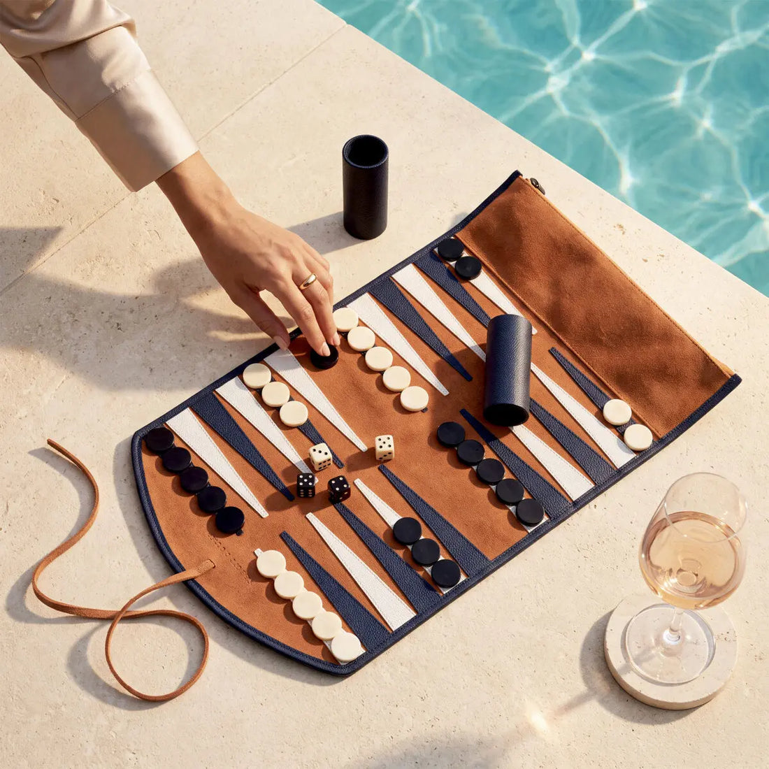 Backgammon Travel Set Monte Lago Eichholtz