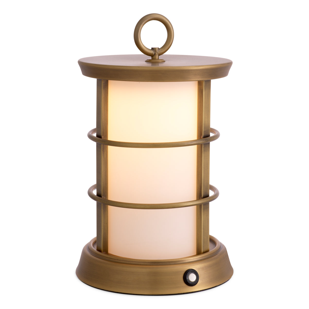 Outdoor Table Lamp Kyle S antique brass finish