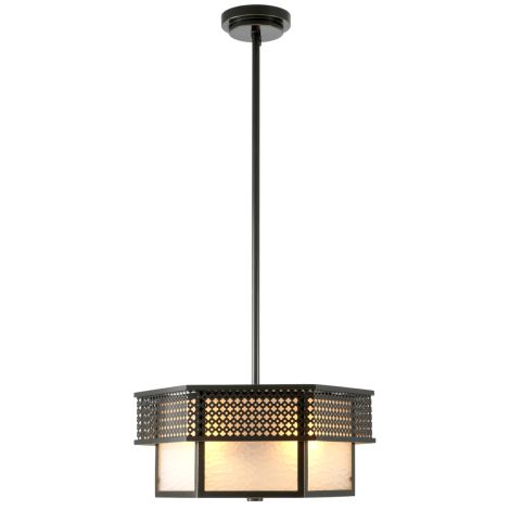 CDJ Ceiling Lamp Minerva bronze highlight finish frosted glass