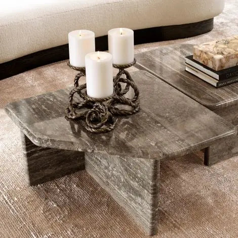 Candle Holder Corwyn antique brass set of 2