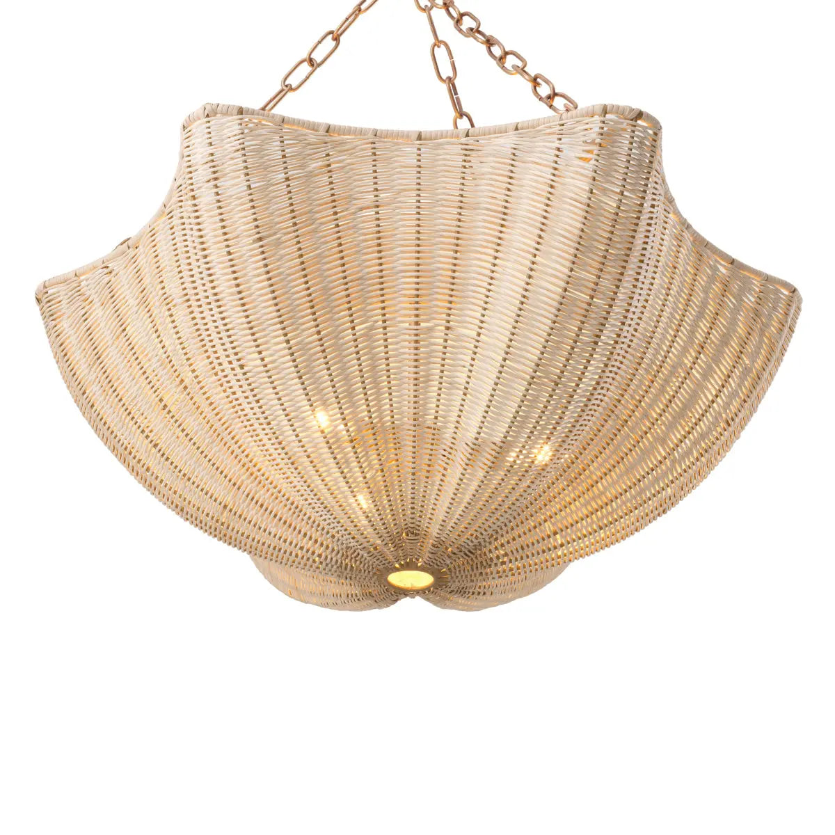 Chandelier Los Palmos natural rattan