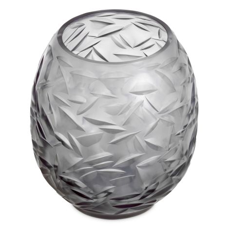 Vase Hadleigh grey color glass