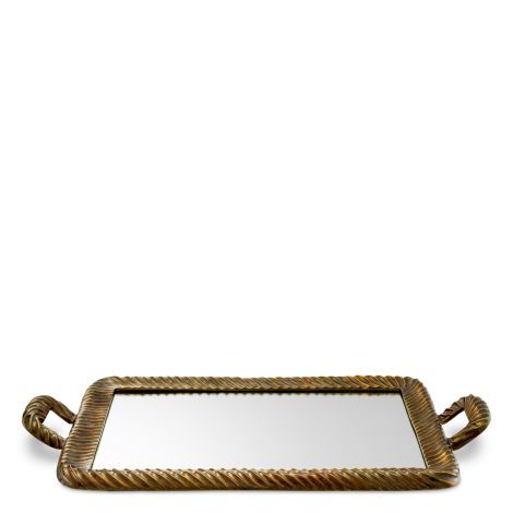 Tray Montmartre vintage brass finish