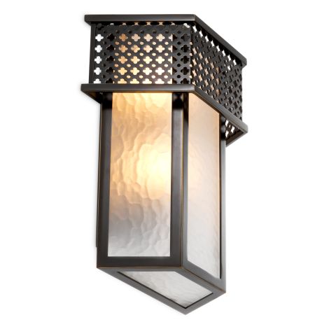 CDJ Wall Lamp Minerva bronze highlight finish frosted glass