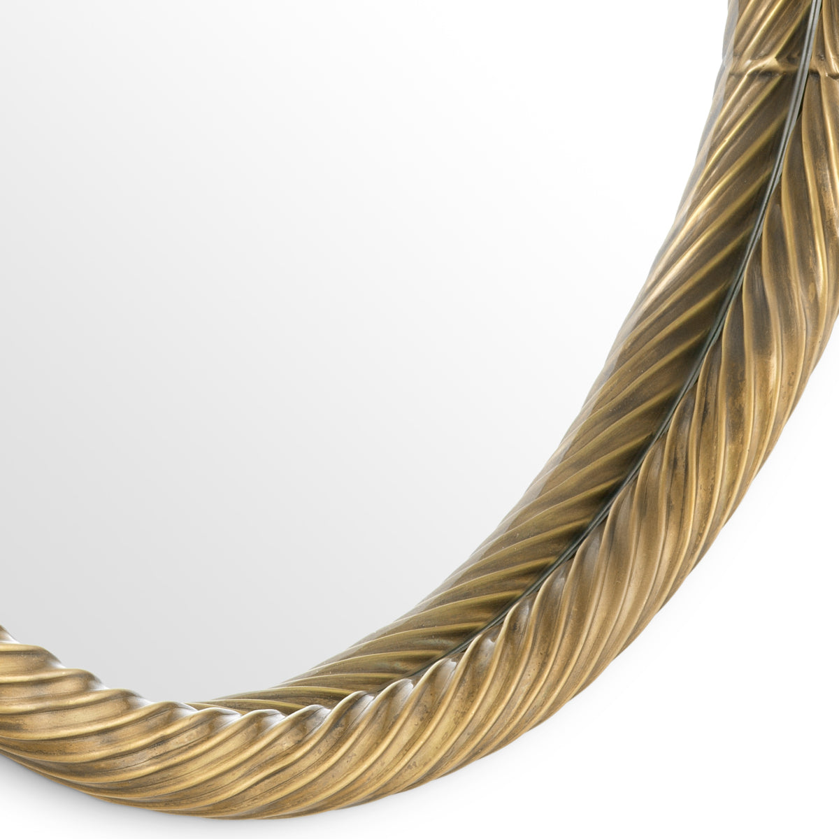 Mirror Salvi round vintage brass finish