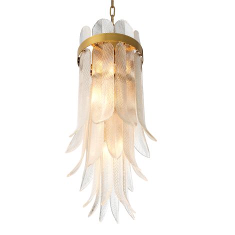 CDJ Chandelier Erika S antique brass finish clear glass