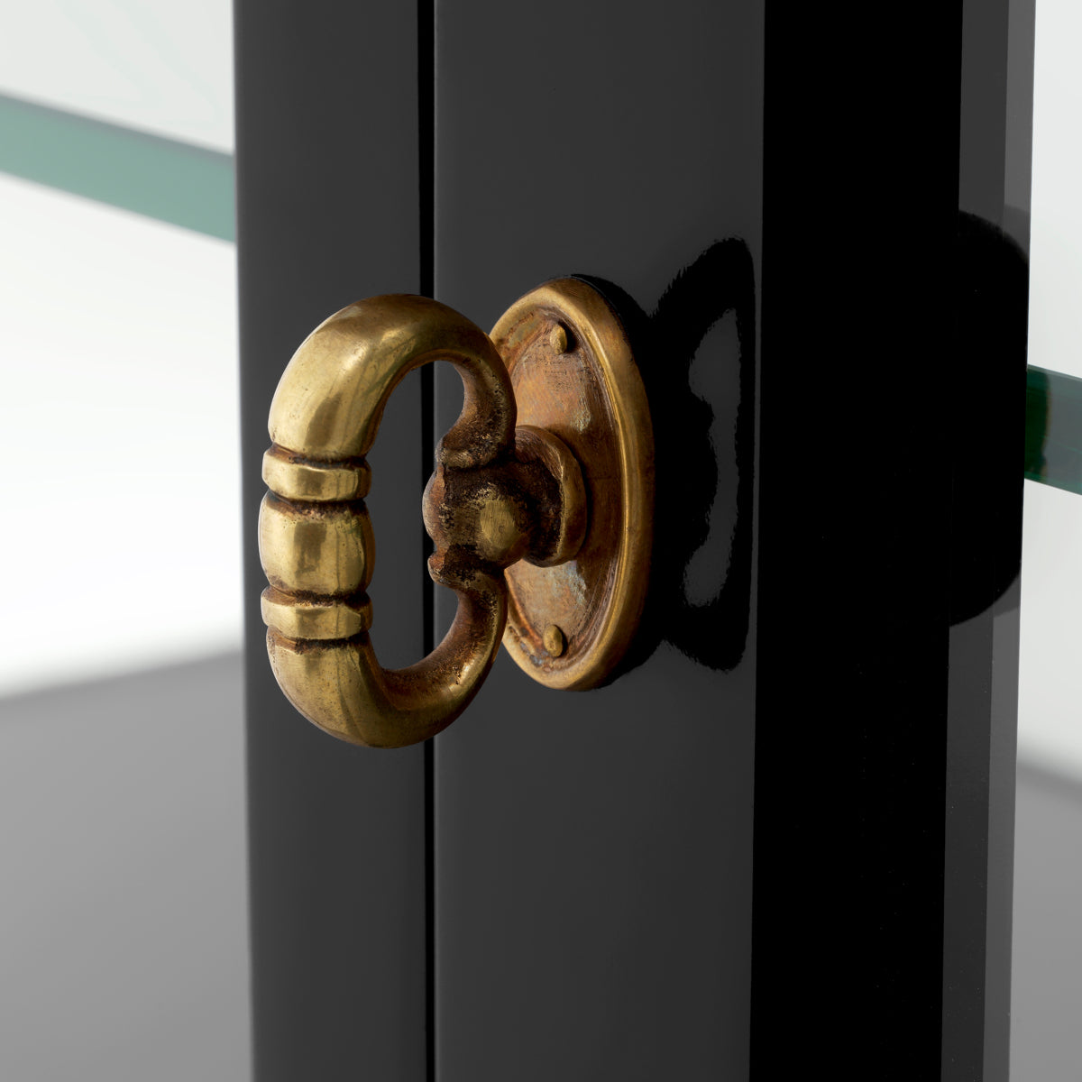 Console Table Gala waxed black finish