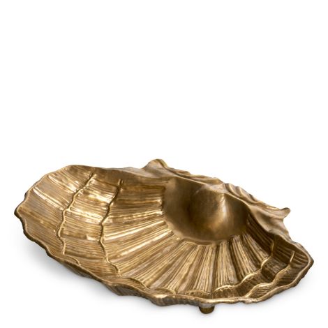 Bowl Seashell vintage brass finish