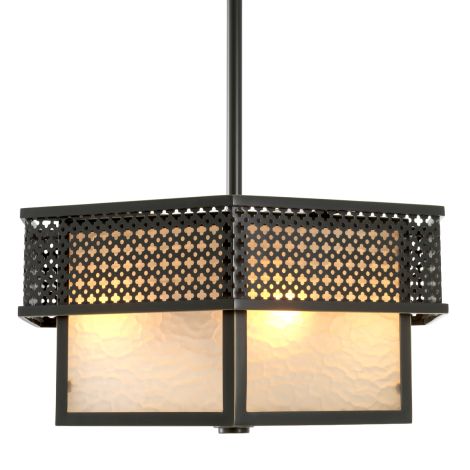 CDJ Ceiling Lamp Minerva bronze highlight finish frosted glass