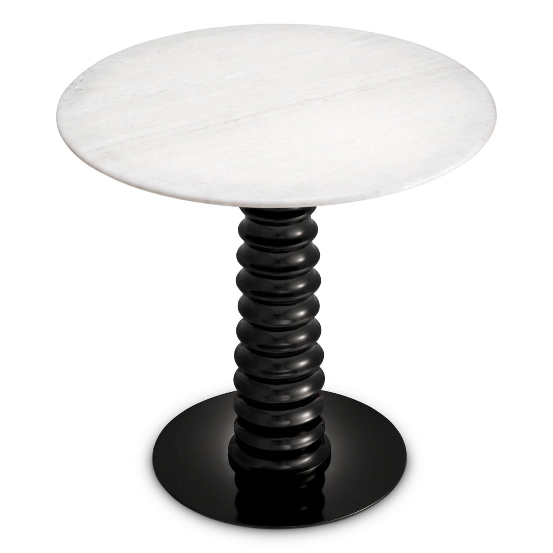 Dining Table Verano black finish white marble top